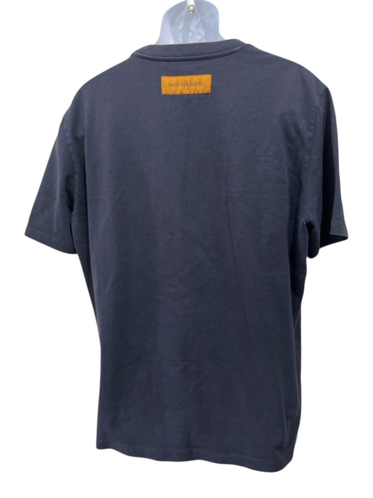 Louis Vuitton AS IS Size XXL Navy Blue & White Cotton Graphic Men's Short Sleeve Navy Blue & White / XXL
