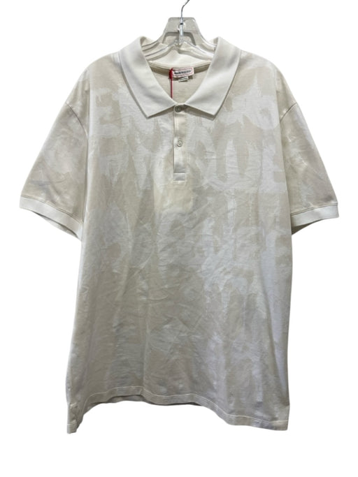 Alexander McQueen NWT Size XXL White Cotton Solid Polo Men's Short Sleeve White / XXL
