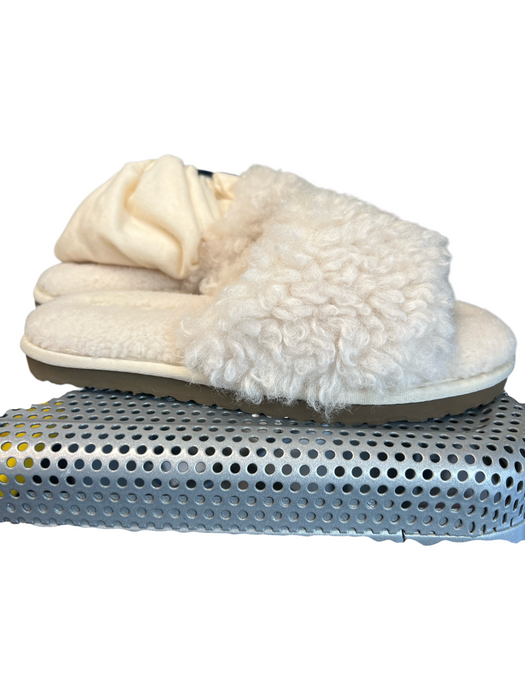 Bombas Shoe Size 6 Cream No Fabric Tag Shearling Slip On Open Toe Slippers Cream / 6