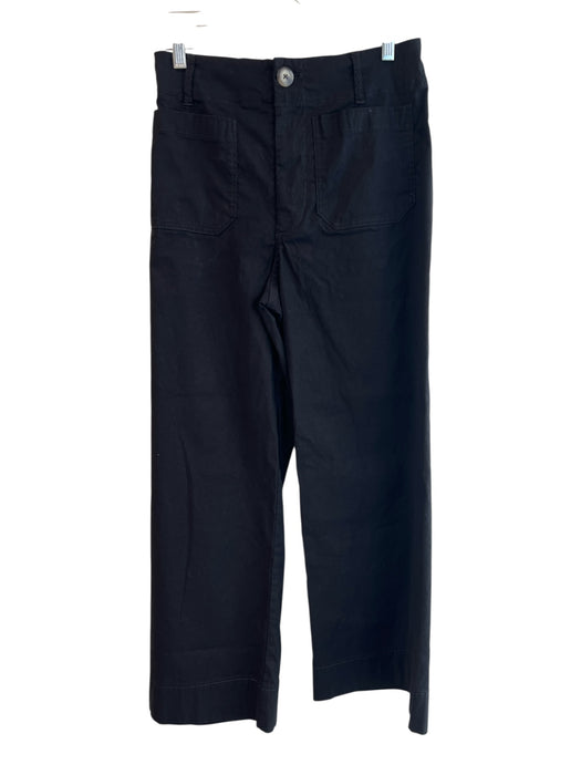 Maeve Size 27 Black Viscose Blend High Rise Straight Leg 4 Pocket Zip Up Pants Black / 27
