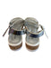Marc Fisher Shoe Size 6 Silver leather and cork Slip On Almond Toe Strappy Shoes Silver / 6