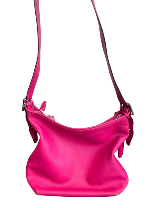 Coach Hot pink Leather Crossbody Strap Zip Close Inside Pocket Logo Bag Hot pink / S/M