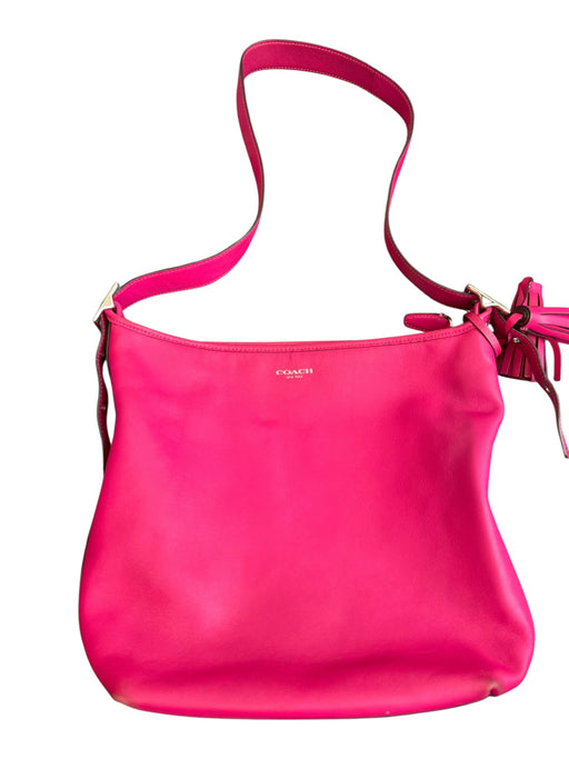 Coach Hot pink Leather Crossbody Strap Zip Close Inside Pocket Logo Bag Hot pink / S/M