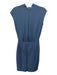 Reiss Size 0 Blue Polyester Sleeveless V Neck Snap Button Dress Blue / 0