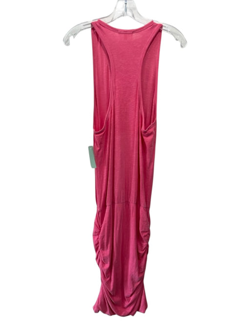 Sundry Size 3 Pink Cotton Blend Sleeveless Heathered Drop Waist Ruched Dress Pink / 3