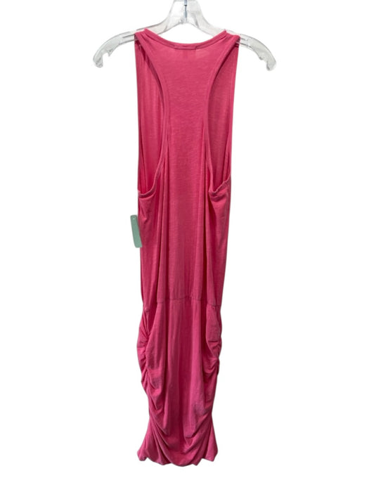 Sundry Size 3 Pink Cotton Blend Sleeveless Heathered Drop Waist Ruched Dress Pink / 3