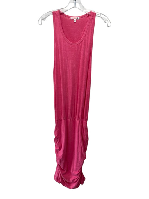 Sundry Size 3 Pink Cotton Blend Sleeveless Heathered Drop Waist Ruched Dress Pink / 3