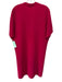 Vince Size S Red Polyester V Neck Sleeveless Below Knee Pintuck Dress Red / S