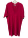 Vince Size S Red Polyester V Neck Sleeveless Below Knee Pintuck Dress Red / S