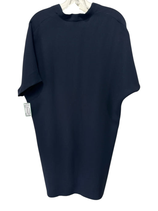 Vince Size S Black Polyester V Neck Sleeveless Below Knee Pintuck Dress Black / S