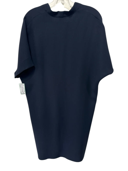 Vince Size S Black Polyester V Neck Sleeveless Below Knee Pintuck Dress Black / S