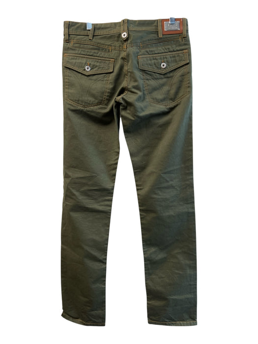 Dolce & Gabbana Size 32 Forest Green Cotton Mid Rise Button Fly 5 Pocket Jeans Forest Green / 32