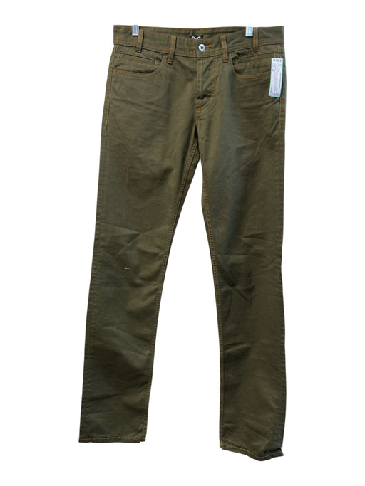 Dolce & Gabbana Size 32 Forest Green Cotton Mid Rise Button Fly 5 Pocket Jeans Forest Green / 32