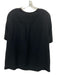 Lafayette 148 Size M Black Acetate Short Sleeve 1/2 Zip Side Slits Top Black / M