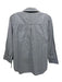 L'agence Size S/P Gray & White Cotton 3/4 Sleeve Striped Button Up & Collar Top Gray & White / S/P