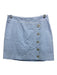 J. McLaughlin Size S Blue & White Rayon Blend Gingham Gold Button Detail Skort Blue & White / S