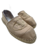 Prada Shoe Size 37.5 Beige Canvas Espadrille Logo Flats Beige / 37.5