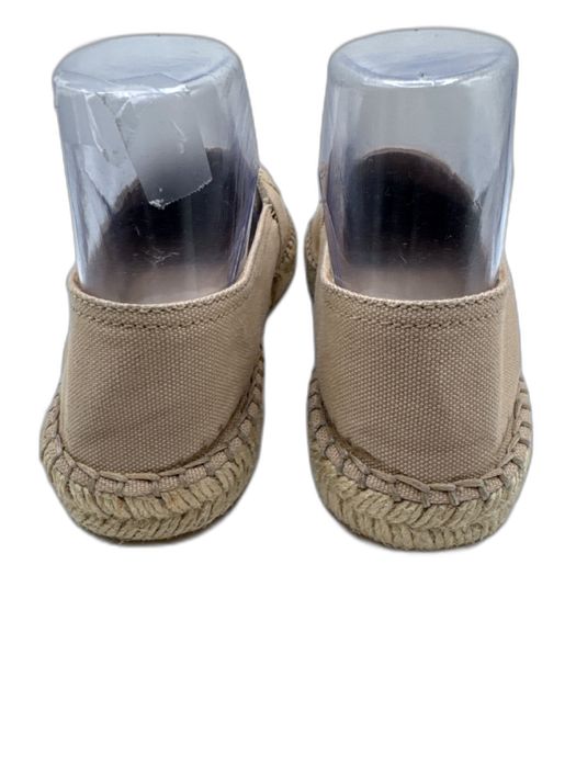 Prada Shoe Size 37.5 Beige Canvas Espadrille Logo Flats Beige / 37.5