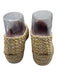 Manebi Shoe Size 37 Beige Raffia whipstitch trim Platform Round Toe Flats Beige / 37