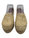 Manebi Shoe Size 37 Beige Raffia whipstitch trim Platform Round Toe Flats Beige / 37