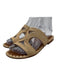 Carrie Forbes Shoe Size 37 Beige & Brown Raffia whipstitch trim Slide Sandals Beige & Brown / 37