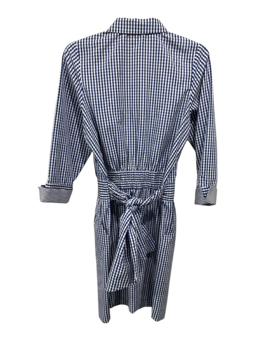 Gretchen Scott Size S Blue & White Cotton & Polyester Gingham Button Front Dress Blue & White / S