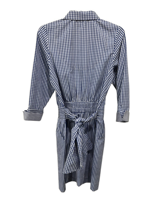 Gretchen Scott Size S Blue & White Cotton & Polyester Gingham Button Front Dress Blue & White / S