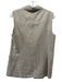 Lafayette 148 Size M Taupe Beige Silk & Cotton Embellished Detail Collar Vest Taupe Beige / M