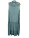 Akris Punto Size M Blue, Green & White Viscose Abstract Floral Sleeveless Dress Blue, Green & White / M