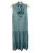 Akris Punto Size M Blue, Green & White Viscose Abstract Floral Sleeveless Dress Blue, Green & White / M