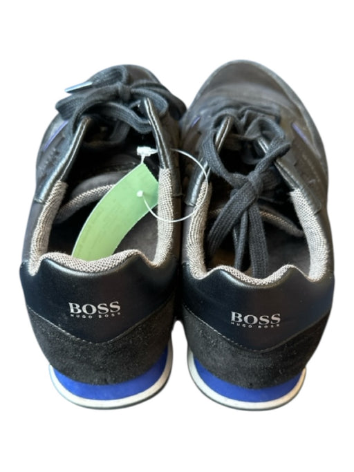 Hugo Boss Shoe Size 43 Blue & Black Pleather Rubber Sole Lace Up Men's Sneakers Blue & Black / 43
