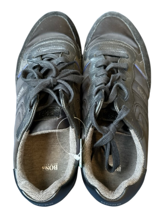 Hugo Boss Shoe Size 43 Blue & Black Pleather Rubber Sole Lace Up Men's Sneakers Blue & Black / 43