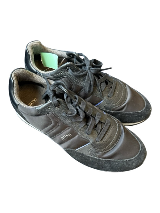 Hugo Boss Shoe Size 43 Blue & Black Pleather Rubber Sole Lace Up Men's Sneakers Blue & Black / 43