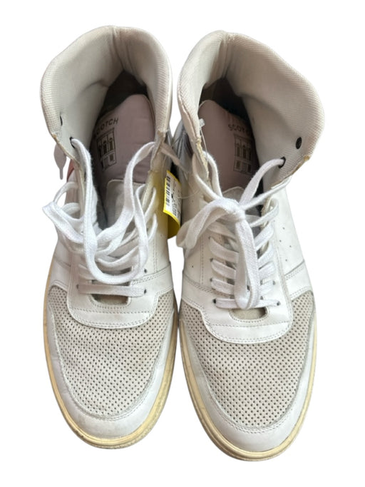 Scotch & Soda Shoe Size 9 AS IS White Leather Rubber Sole High Top Sneakers White / 9