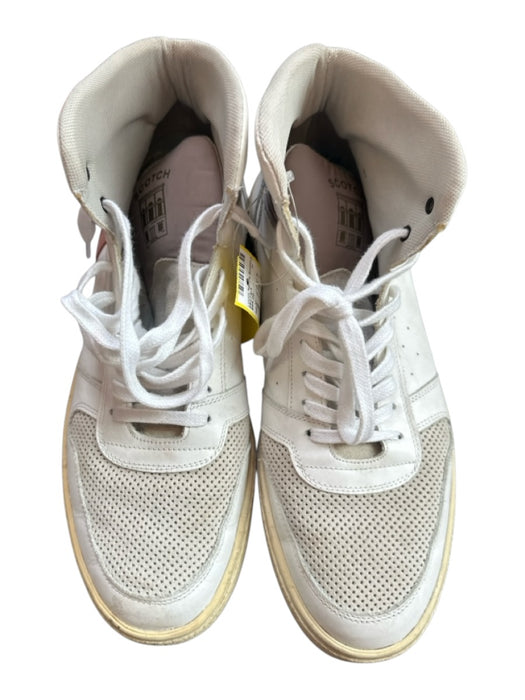 Scotch & Soda Shoe Size 9 AS IS White Leather Rubber Sole High Top Sneakers White / 9