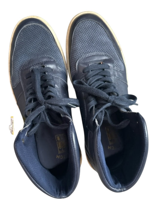 Scotch & Soda Shoe Size 9 AS IS Navy & Aqua Blue Leather Rubber Sole Sneakers Navy & Aqua Blue / 9