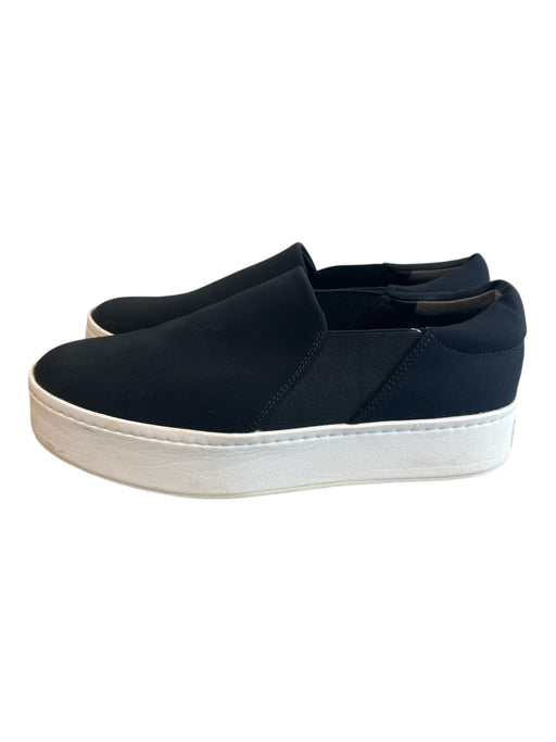 Vince Shoe Size 37.5 Black Canvas Slip On Flat Stretch Panel Shoes Black / 37.5