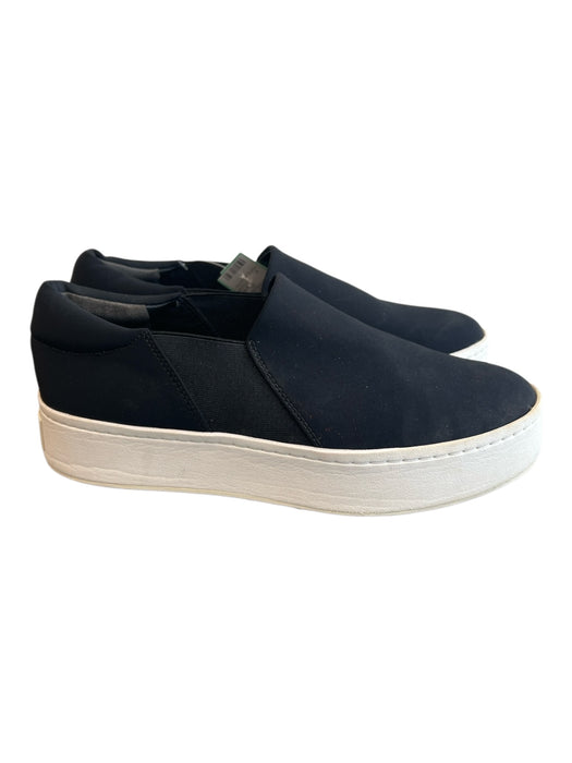 Vince Shoe Size 37.5 Black Canvas Slip On Flat Stretch Panel Shoes Black / 37.5