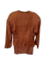 Angora Size 42 Brown Linen Blend Pencil Embroidered Swirl Buttons Skirt Set Brown / 42