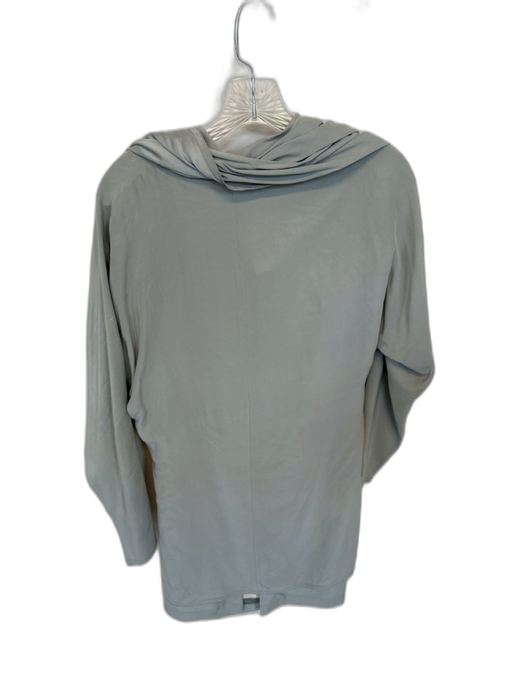 Angora Size 42 Light Gray Silk Midi Fold Over Long Sleeve Long Skirt Set Light Gray / 42