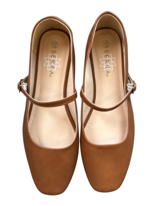 Serra Shoe Size 10 Chestnut Vegan Leather Mary Jane Flats Chestnut / 10