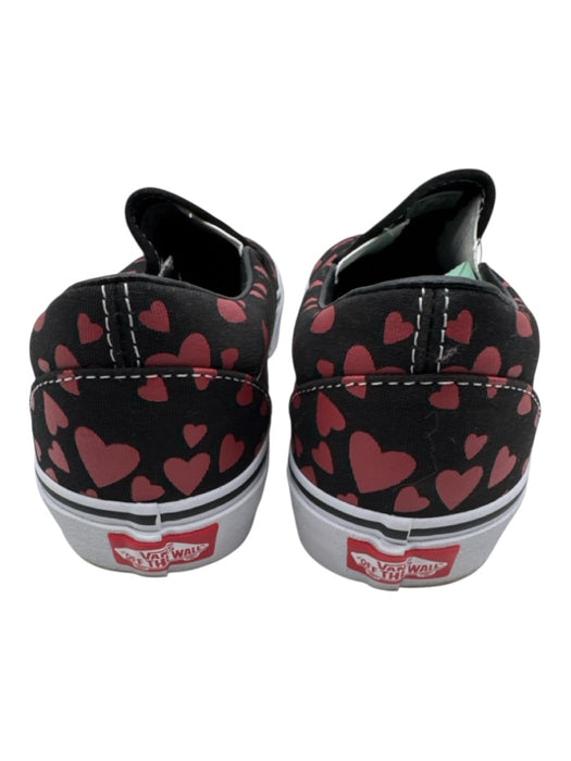 Vans Shoe Size 7.5 Black, Red, White Canvas Hearts Low Top Slip On Sneakers Black, Red, White / 7.5