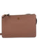Tory Burch Pink Beige Leather Gold Tone Hardware Zip Close Crossbody Bag Pink Beige / One Size