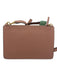 Tory Burch Pink Beige Leather Gold Tone Hardware Zip Close Crossbody Bag Pink Beige / One Size