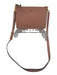 Tory Burch Pink Beige Leather Gold Tone Hardware Zip Close Crossbody Bag Pink Beige / One Size
