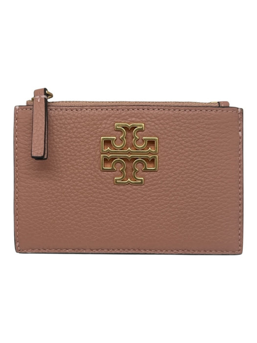 Tory Burch Pink Beige Leather Gold Tone Hardware Zip Close Crossbody Bag Pink Beige / One Size