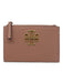 Tory Burch Pink Beige Leather Gold Tone Hardware Zip Close Crossbody Bag Pink Beige / One Size