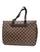 Louis Vuitton Brown Coated Canvas Leather trim Damier Ebene Magnetic Close Bag Brown / Medium