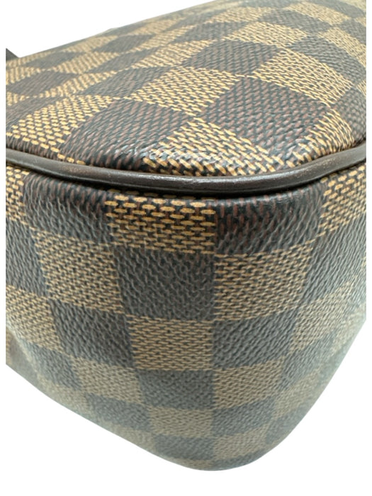 Louis Vuitton Brown Coated Canvas Leather trim Damier Ebene Magnetic Close Bag Brown / Medium