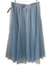 Abbey Glass Size L Blue Polyester Tulle Elastic Waist Ribbon Bow Midi Skirt Blue / L